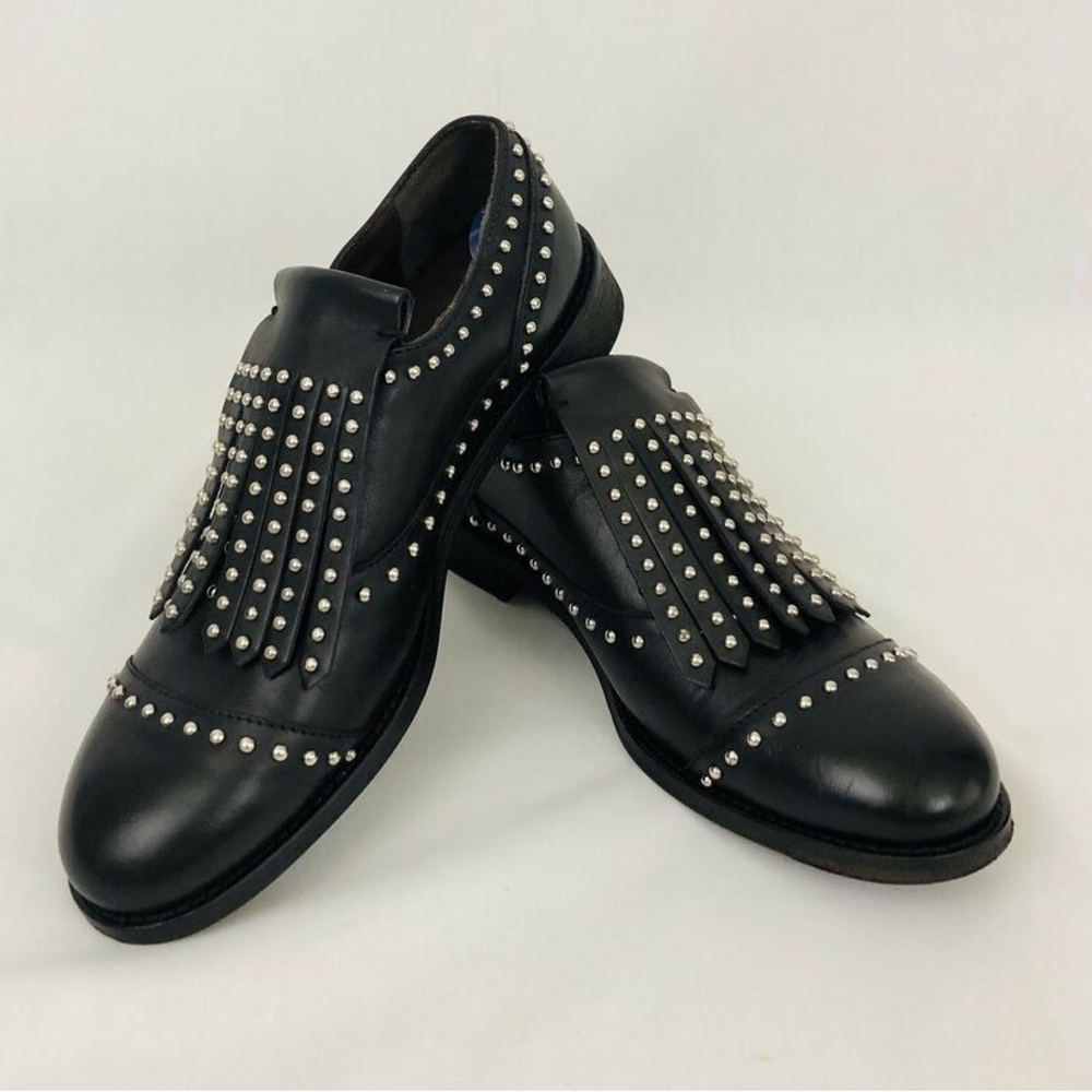 Made in Italy Leather Studded Dress Shoes